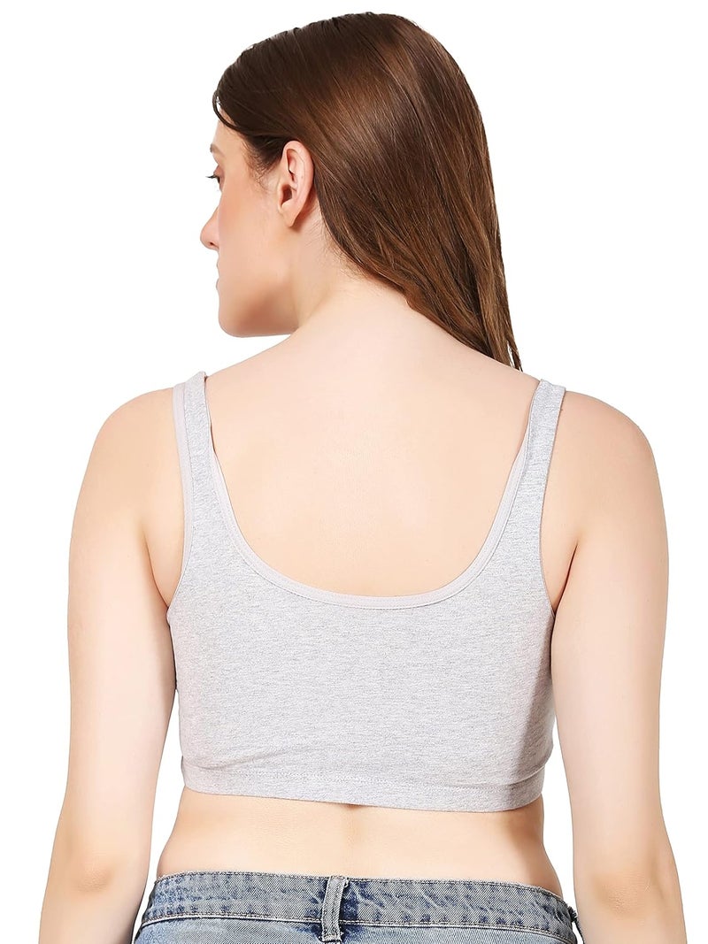 Mysha Cotton Full Coverage Non Padded Wire Free Air Sports Bra for Women (Pack of 2) - Image 2
